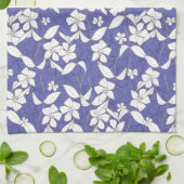 Moderne, von Hand gezeichnet, weiße Blume auf eine Geschirrtuch (Gefaltet)