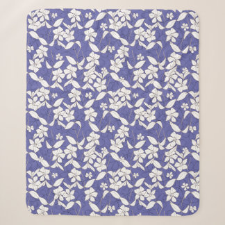Moderne, von Hand gezeichnet, weiße Blume mit Peri Sherpadecke