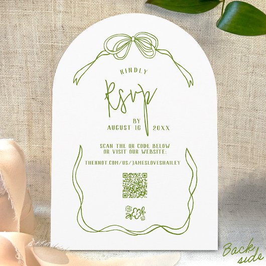 Moderne, von Hand gezogene Bugs GREEN Retrohochzei Einladung