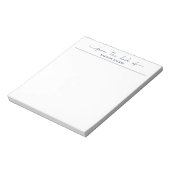 Moderne 'Von Schreibtisch' Navy Blue Stilvolle Sch Notizblock (Rotiert)