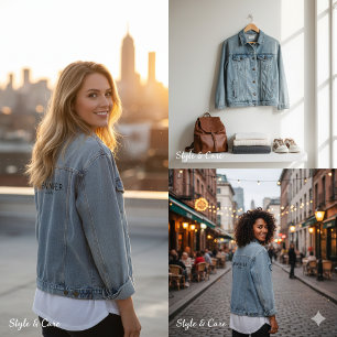 Moderne, von SHE inspirierte, personalisierte Jean Jeansjacke