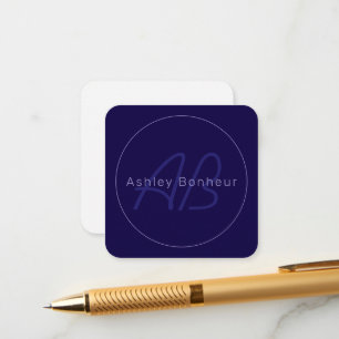 Moderne Vor- und Nachname mit Monogramm Begleitkarte