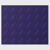 Moderne Vor- und Nachname mit Monogramm Geschenkpapier (Flach)