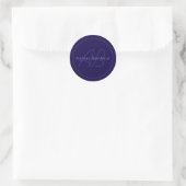 Moderne Vor- und Nachname mit Monogramm Runder Aufkleber (Tasche)