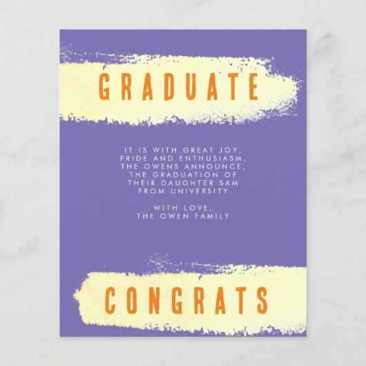 Moderne Vorlage billiger Abschluss (Rückseite)