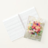 Moderne Vorlage Elegante Abstrakte Blume Rose Notizblock (Innenseite)