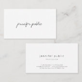 Moderne Vorlage Elegante Handschrift Beruflich Visitenkarte (Vorne/Hinten)