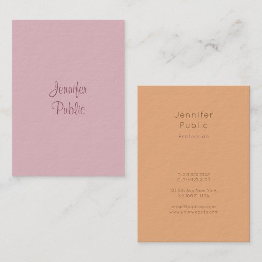 Moderne Vorlage Eleganter handgeschriebener Skript Visitenkarte (Vorne/Hinten)