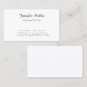 Moderne Vorlage Eleganter kalligrafischer Skriptte Visitenkarte (Vorne/Hinten)