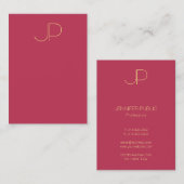 Moderne Vorlage Elegantes Monogramm Vertikal Visitenkarte (Vorne/Hinten)