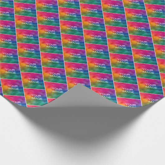 Moderne Vorlage Fügen Sie hier Ihr Foto oder Logo  Geschenkpapier (Ecke)