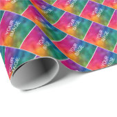 Moderne Vorlage Fügen Sie hier Ihr Foto oder Logo Geschenkpapier (Rolleneckpunkt)