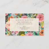 Moderne Vorlage für Blumenstühle Visitenkarte (Rückseite)