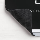 Moderne Vorlage für das Metallic Silver Look Monog Mousepad (Ecke)