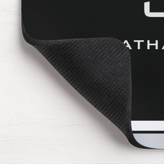 Moderne Vorlage für das Metallic Silver Look Monog Mousepad (Ecke)