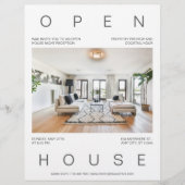 Moderne Vorlage für das Real Anwesen Open House Flyer (Vorne)
