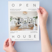 Moderne Vorlage für das Real Anwesen Open House Flyer (Hand)