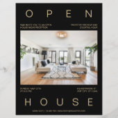 Moderne Vorlage für das Real Anwesen Open House Flyer (Vorne)