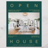 Moderne Vorlage für das Real Anwesen Open House Flyer (Vorne)