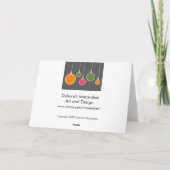 Moderne Vorlage für die Holiday Card (Rückseite)
