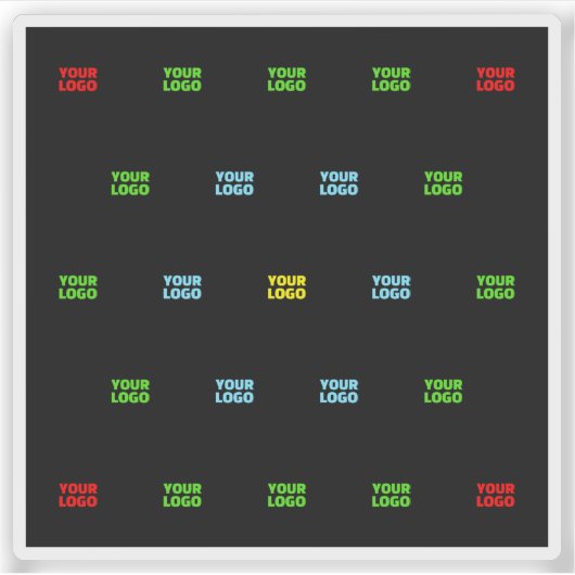 Moderne Vorlage für hochgeladene Logos oder Bildmu Aufkleber (Vorderseite)