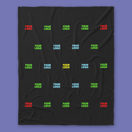 Moderne Vorlage für hochgeladene Logos oder Bildmu Fleecedecke