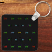 Moderne Vorlage für hochgeladene Logos oder Bildmu Schlüsselanhänger (Rückseite)