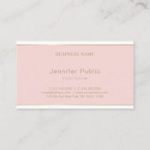 Moderne Vorlage Handgeschriebenes Skript Pink Gold Visitenkarte (Rückseite)