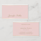 Moderne Vorlage Handgeschriebenes Skript Pink Gold Visitenkarte (Vorne/Hinten)