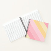 Moderne Vorlage Trendrosa Vanilla gelb Weiß Notizblock (Innenseite)