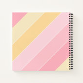 Moderne Vorlage Trendrosa Vanilla gelb Weiß Notizblock (Rückseite)