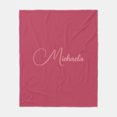 Moderne Vorlage Viva Magenta Benutzerdefinierter S Fleecedecke (Vorderseite)