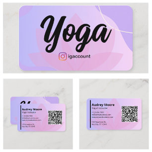 Moderne Vorlagen für Yoga-Lehrer Visitenkarte
