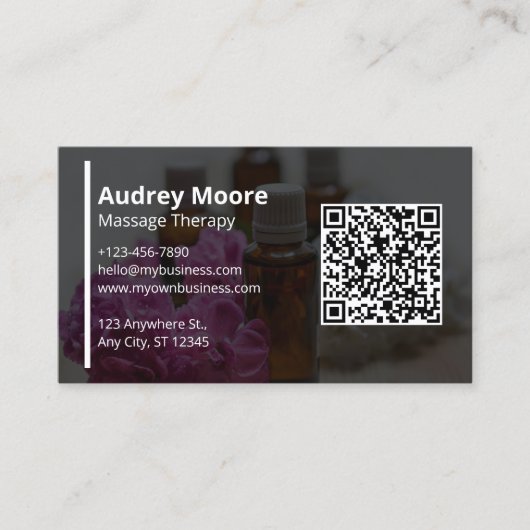 Moderne Vorlagen zur Beruflichen Massagetherapie Visitenkarte (Vorderseite)