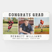 Moderne vornehme Gratulation Grad Foto-Collage Banner (Horizontal)