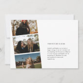 Moderne Vorstellung von Foto-Absolventen Grad Einladung (Rückseite)