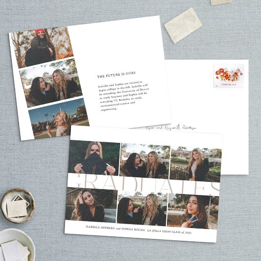 Moderne Vorstellung von Foto-Absolventen Grad Einladung