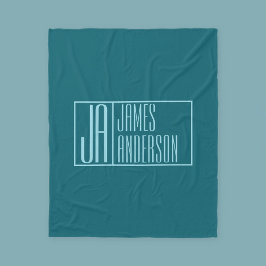 Moderne Vorstellungen und Name | Dunkel Aquamarin  Fleecedecke