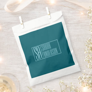 Moderne Vorstellungen und Name Dunkel Aquamarin Geschenktütchen