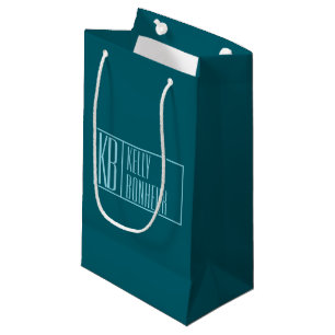 Moderne Vorstellungen und Name   Dunkel Aquamarin  Kleine Geschenktüte
