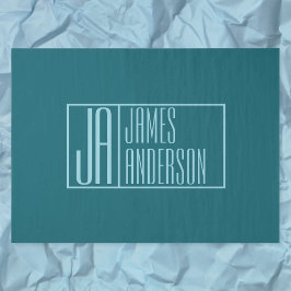 Moderne Vorstellungen und Name | Dunkel Aquamarin  Seidenpapier