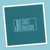 Moderne Vorstellungen und Name | Dunkel Aquamarin Serviette