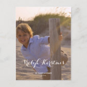 Moderne Vrolijk Kerstmis Foto Design Personaliseer Postkarte (Vorderseite)