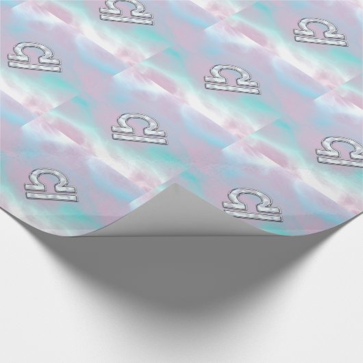 Moderne Waage-Tierkreis-Zeichen-Perlmutt-Art Geschenkpapier (Ecke)