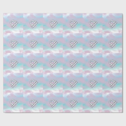 Moderne Waage-Tierkreis-Zeichen-Perlmutt-Art Geschenkpapier (Flach)