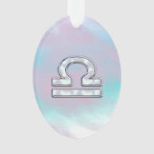 Moderne Waage-Tierkreis-Zeichen-Perlmutt-Art Ornament (Vorderseite)