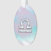 Moderne Waage-Tierkreis-Zeichen-Perlmutt-Art Ornament (Vorderseite)