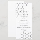 Moderne Waben-Hochzeitsprogramm Programm (Vorne/Hinten)