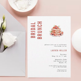 Moderne Waffeln Bridal Brunch-Dusche Einladung