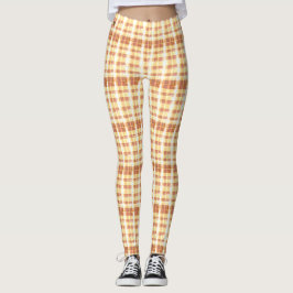 Moderne Waffeln Kariert Leggings